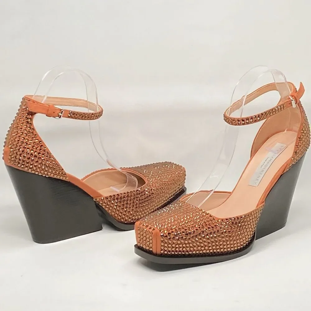 Stella McCartney Cowboy Crystal All Over Heels size 39.5